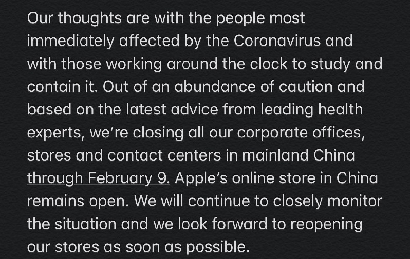 Coronavírus: Apple fecha escritórios e lojas na China – Mundo Smart - mundosmart